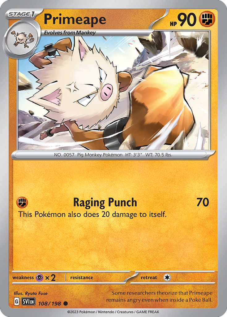 Primeape (SVI) #108 [EN/N] s/o