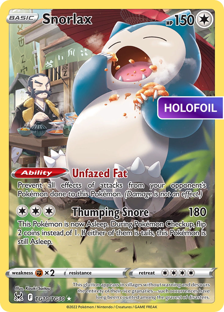 Snorlax (LOR:TG) #TG10 [EN/H] s/o