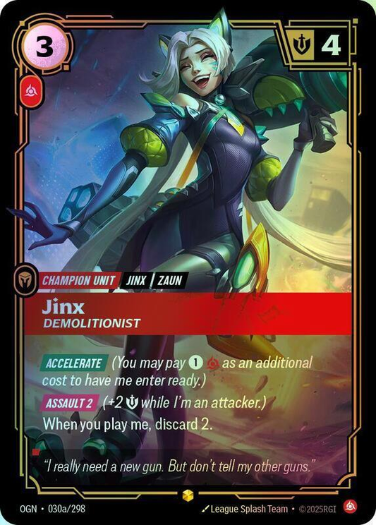 Jinx - Demolitionist (Alternate Art) (OGN) #030a [EN/F] s/o