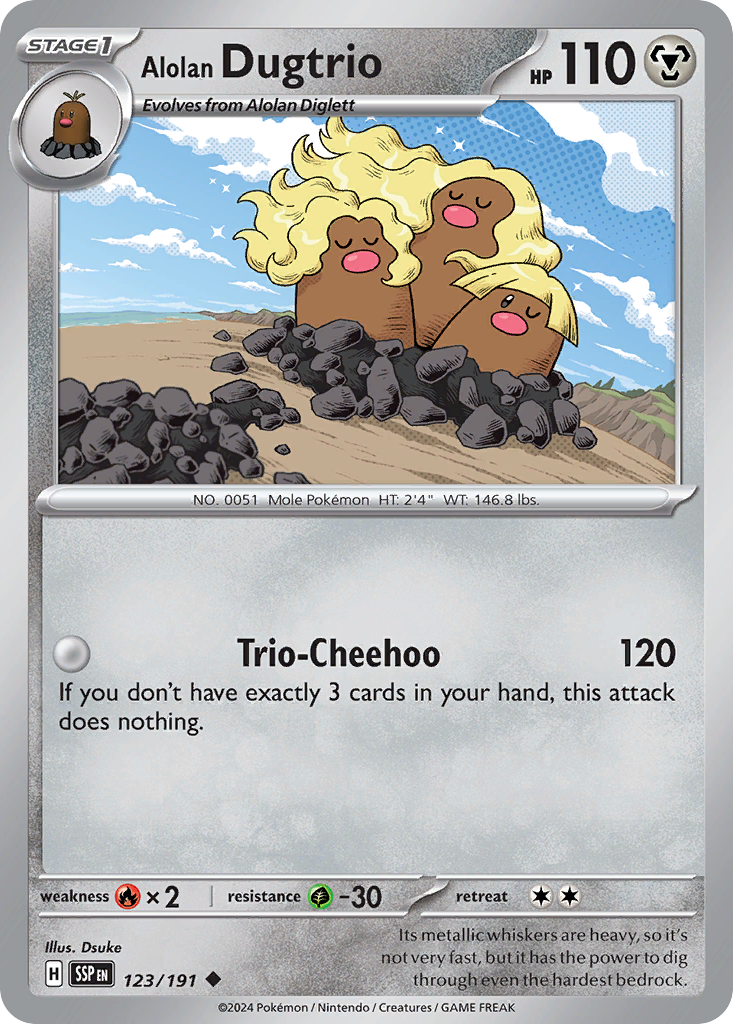 Alolan Dugtrio - 123/191 (SSP) #123 [EN/N]
