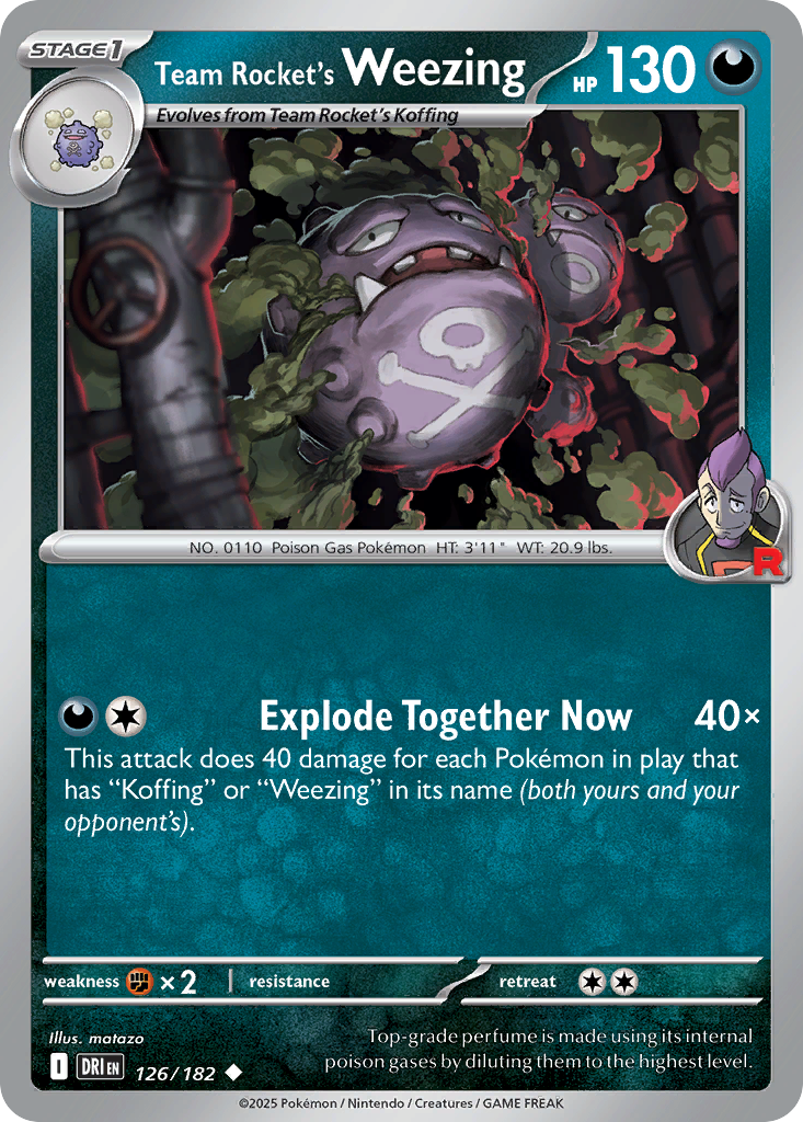 Team Rocket's Weezing - 126/182 (DRI) #126 [EN/N] s/o