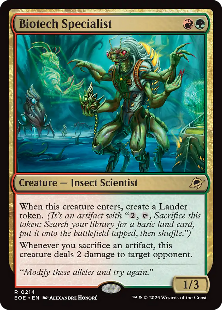 Biotech Specialist (EOE) #214 [EN/N]