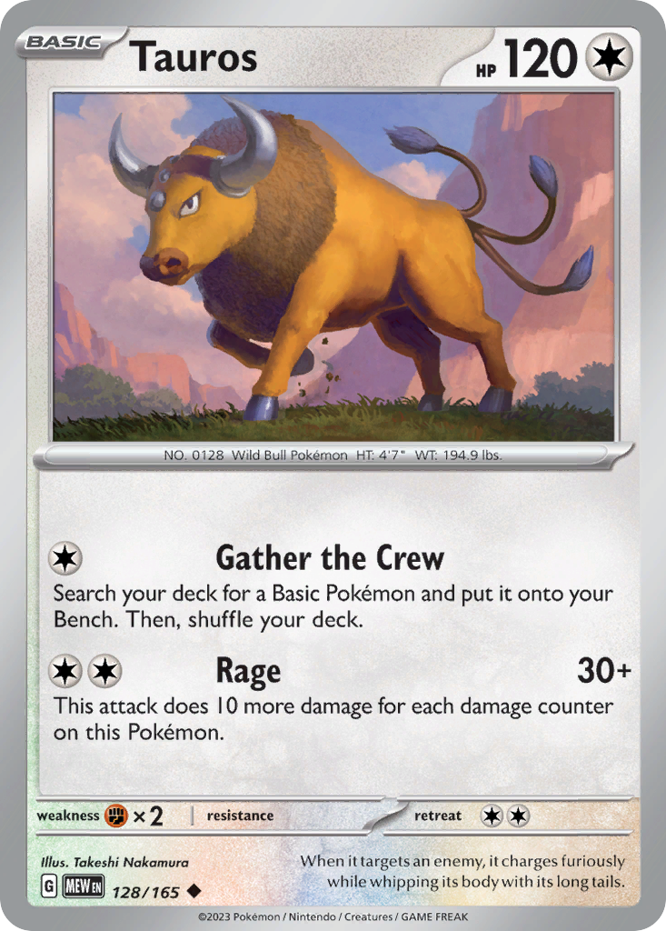 Tauros (MEW) #128 [EN/N]