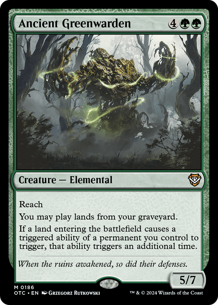 Ancient Greenwarden (OTC) #186 [EN/N]