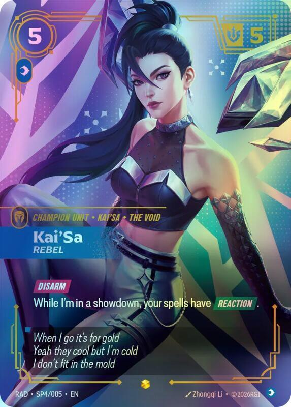 Kai'Sa, Rebel (K/DA Special Art Card) (RAD) #SP4 [EN/F] s/o