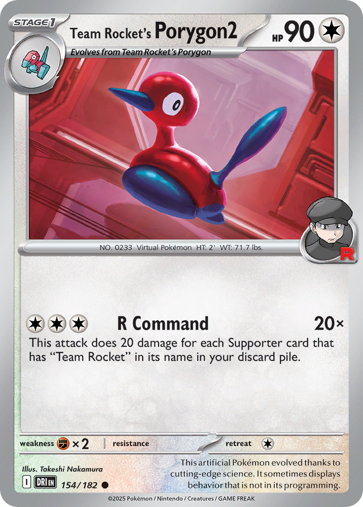 Team Rocket's Porygon2 (DRI) #154 [EN/N] s/o
