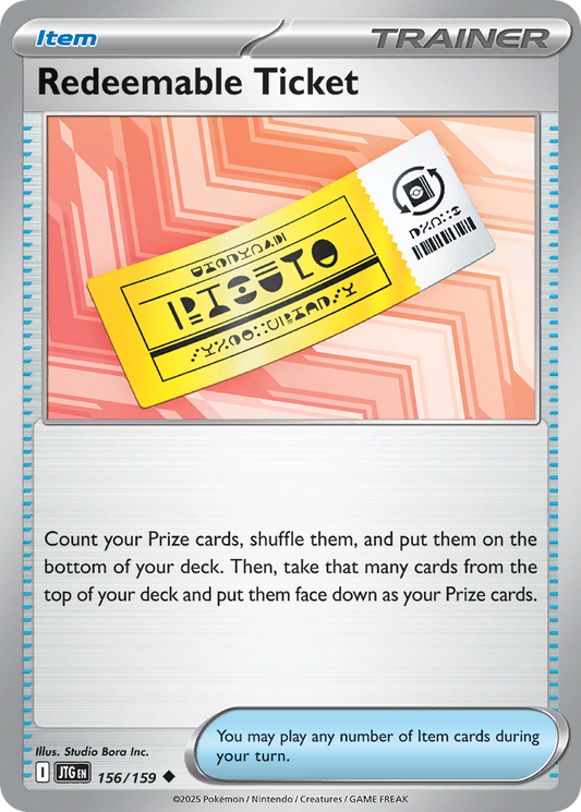 Redeemable Ticket (JTG) #156 [EN/N] s/o