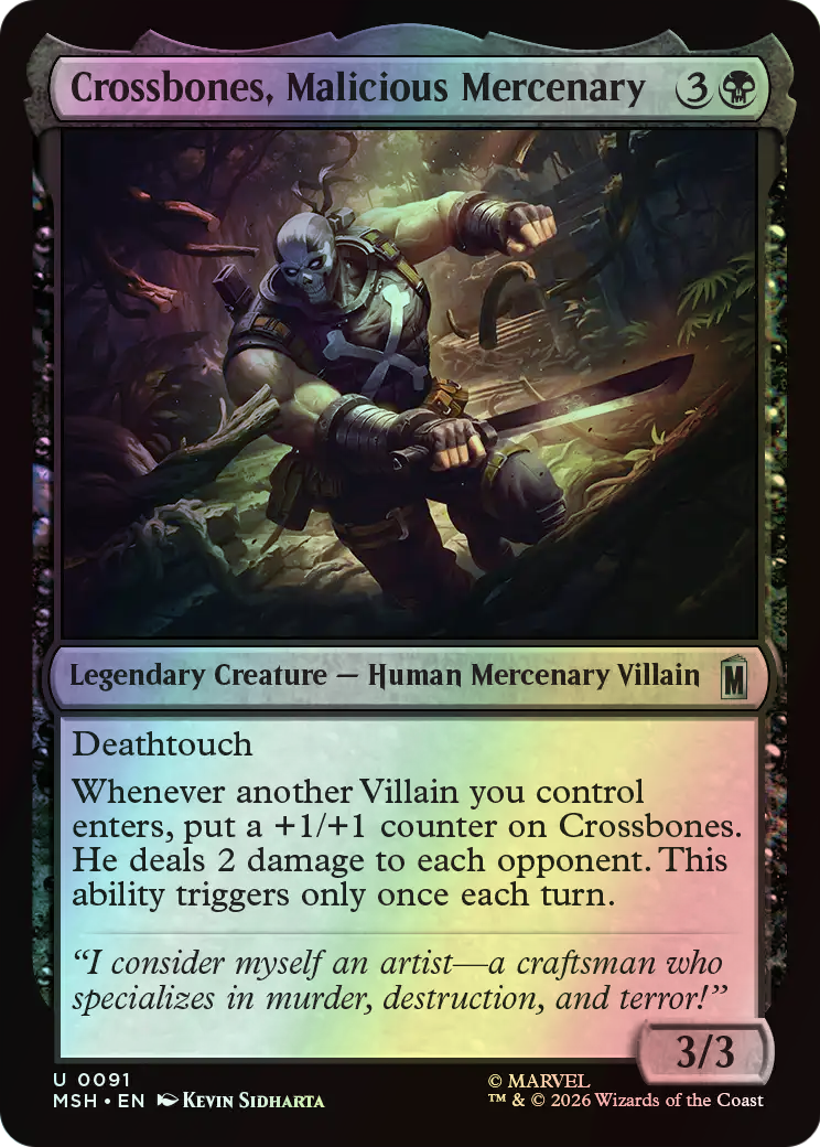 Crossbones, Malicious Mercenary (MSH) #91 [EN/F] s/o