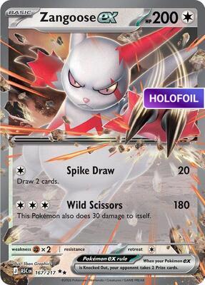 Zangoose ex (ASC) #167 [EN/H]