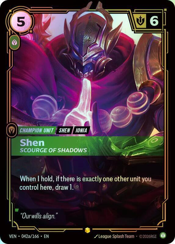 Shen - Scourge of Shadows (Alternate Art) (VEN) #042a [EN/F]