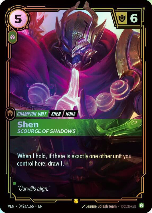 Shen - Scourge of Shadows (Alternate Art) (VEN) #042a [EN/F]