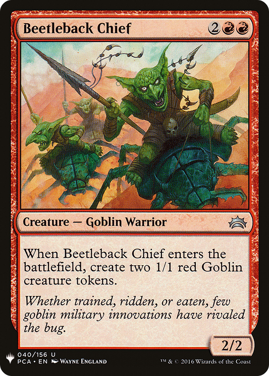 Beetleback Chief (PLST) #PCA-40 [EN/N] s/o