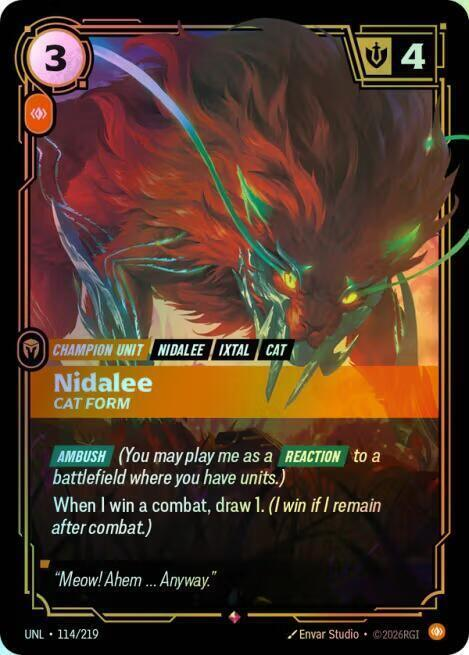 Nidalee, Cat Form (UNL) #114 [EN/F] s/o