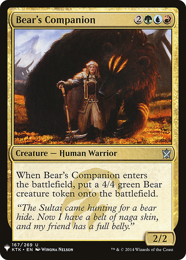 Bear's Companion (PLST) #KTK-167 [EN/N]