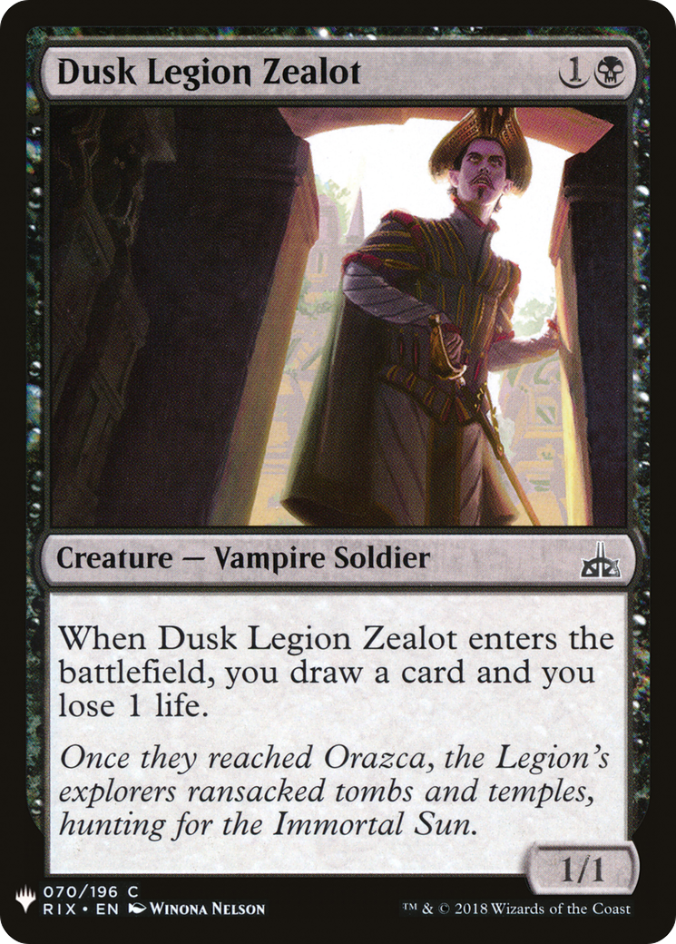 Dusk Legion Zealot (PLST) #RIX-70 [EN/N]