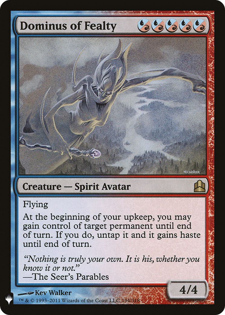 Dominus of Fealty (PLST) #CMD-194 [EN/N]