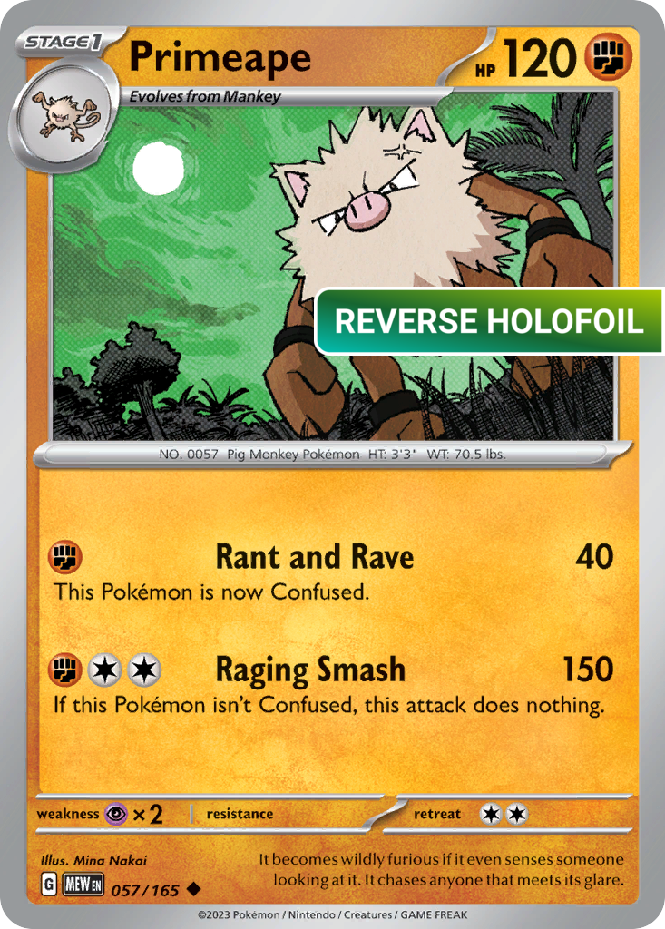Primeape (MEW) #057 [EN/R] s/o