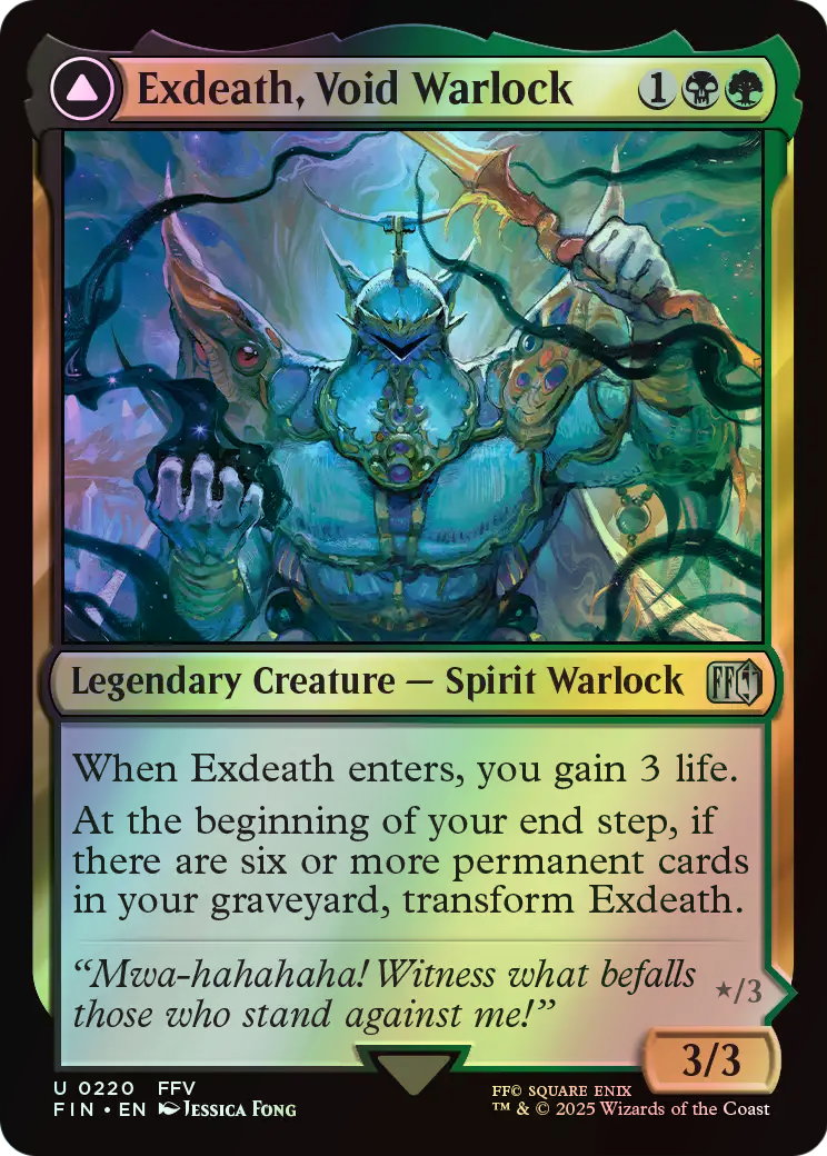 Exdeath, Void Warlock // Neo Exdeath, Dimension's End (FIN) #220 [EN/F] s/o