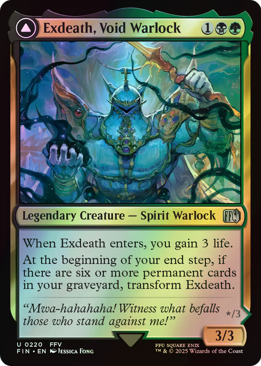 Exdeath, Void Warlock // Neo Exdeath, Dimension's End (FIN) #220 [EN/F] s/o