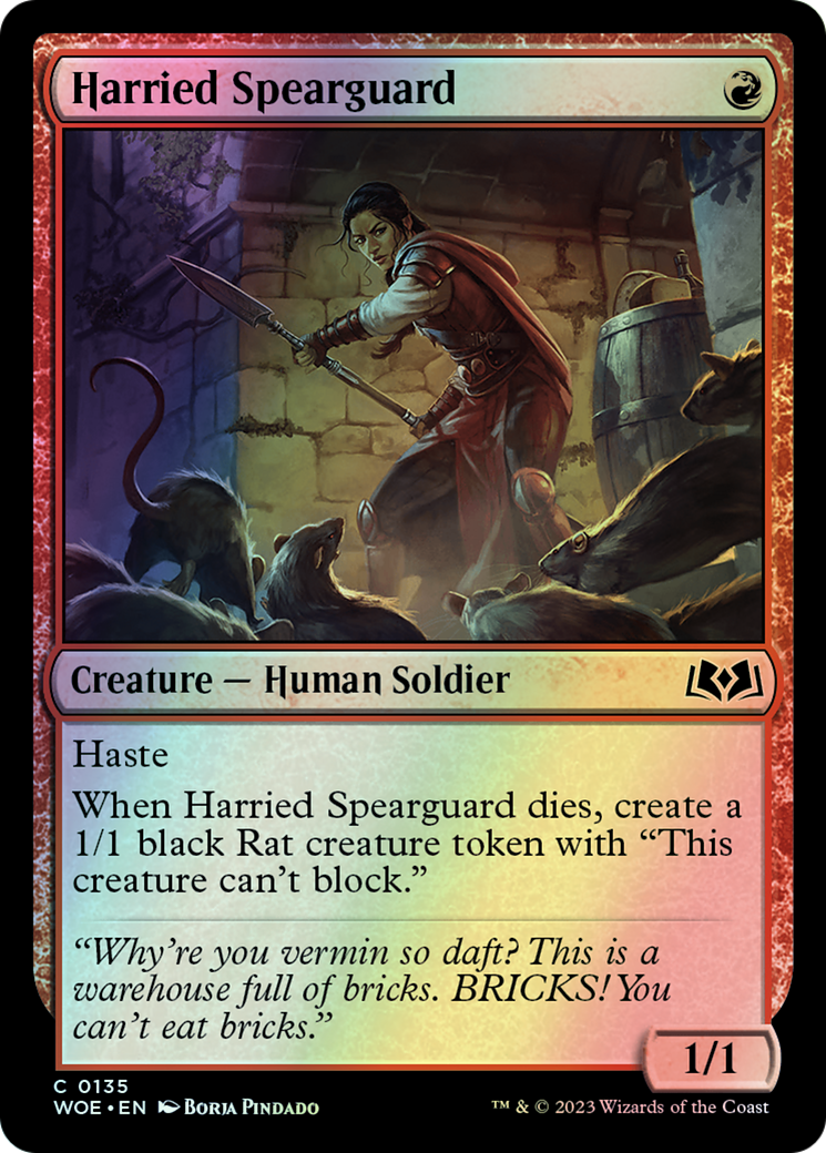 Harried Spearguard (WOE) #135 [EN/F] s/o