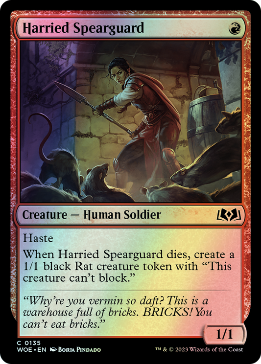 Harried Spearguard (WOE) #135 [EN/F] s/o