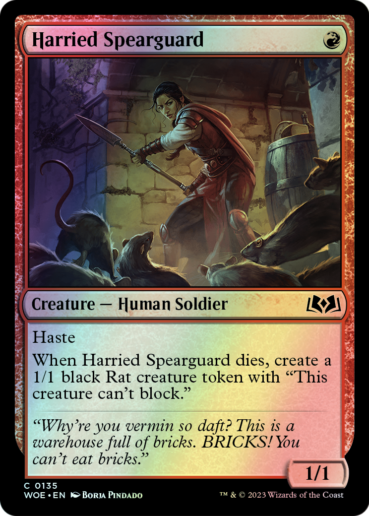 Harried Spearguard (WOE) #135 [EN/F] s/o