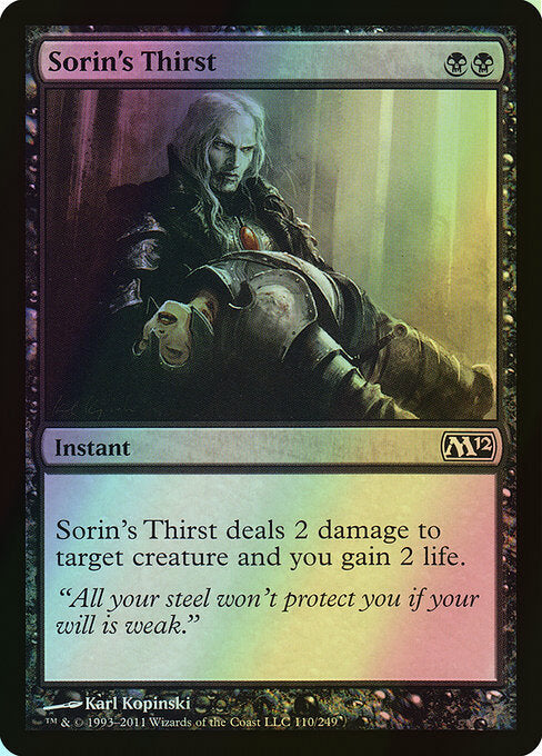 Sorin's Thirst (M12) #110 [EN/F]