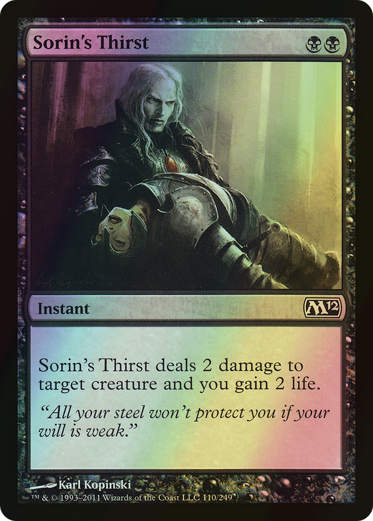 Sorin's Thirst (M12) #110 [EN/F] s/o