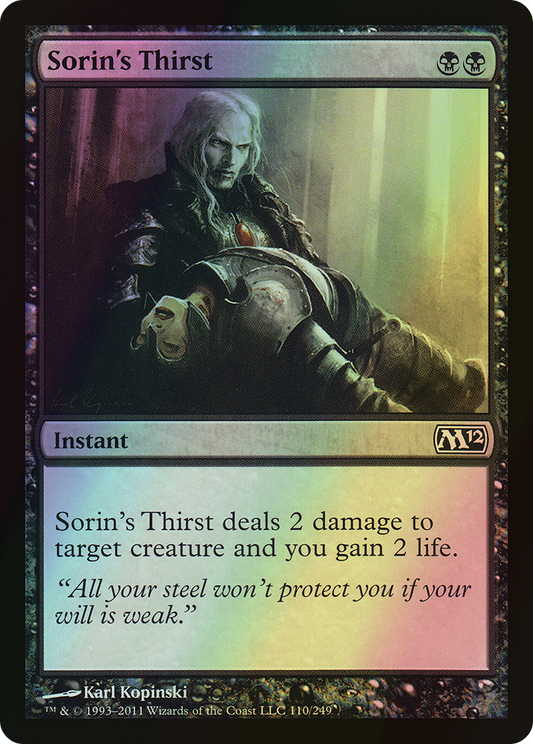 Sorin's Thirst (M12) #110 [EN/F] s/o