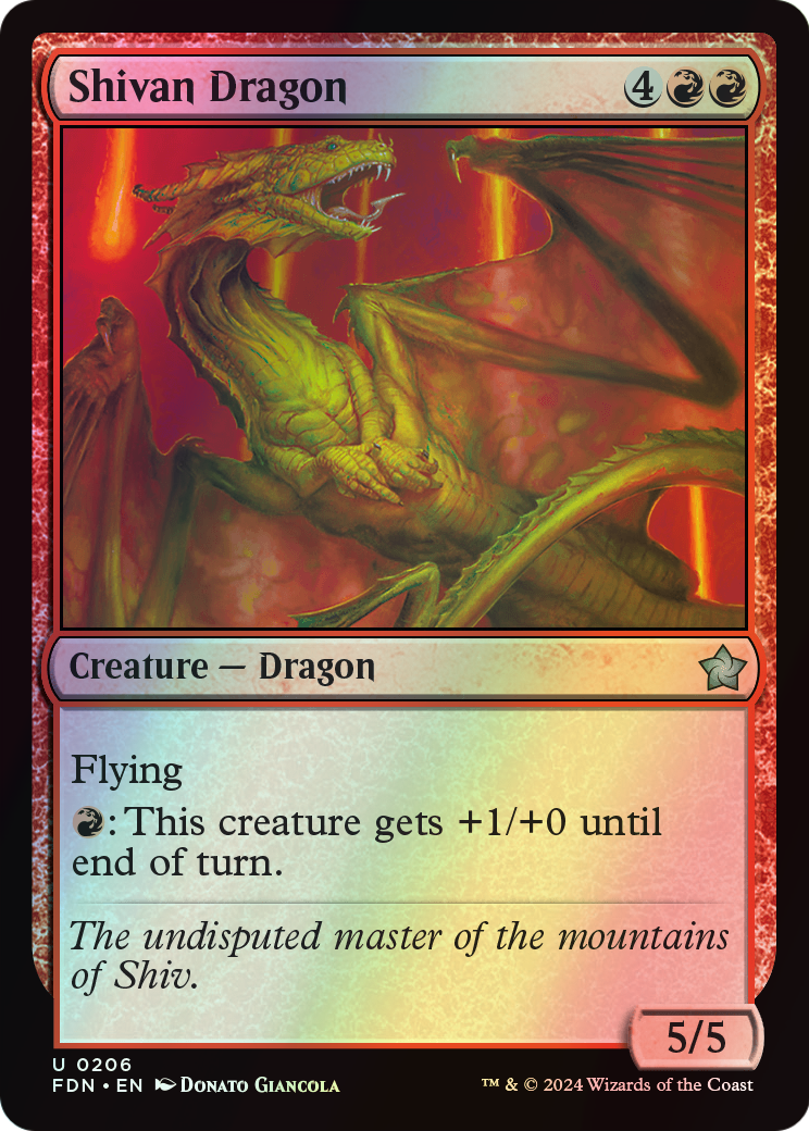 Shivan Dragon (FDN) #206 [EN/F]