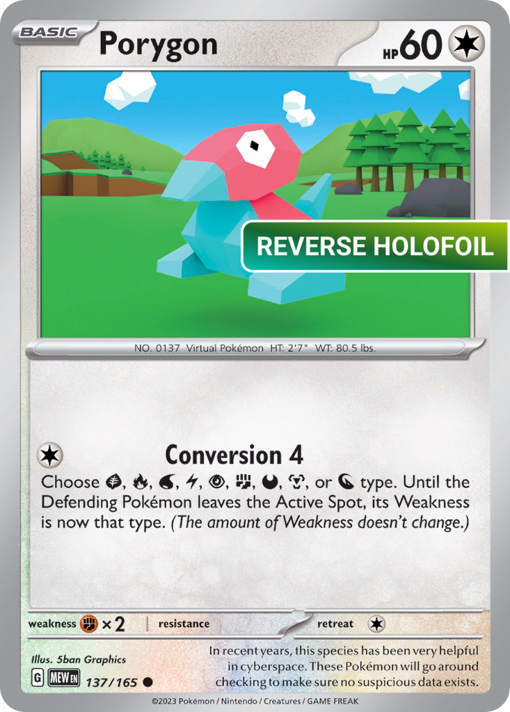 Porygon (MEW) #137 [EN/R] s/o