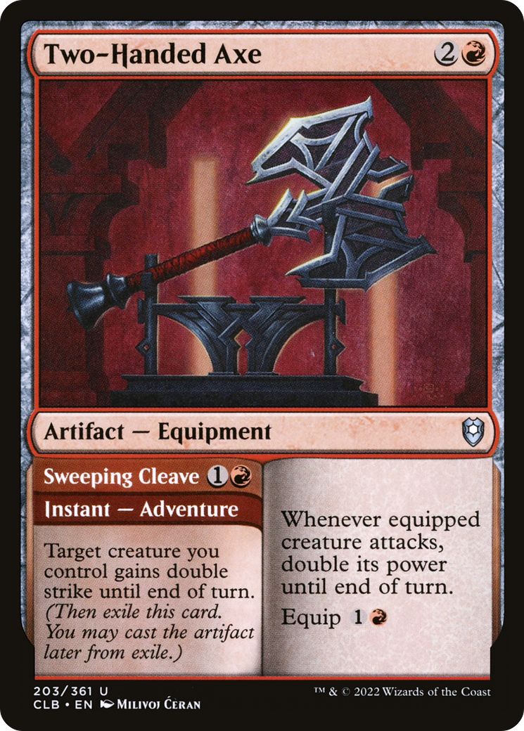 Two-Handed Axe // Sweeping Cleave (CLB) #203 [EN/N] s/o