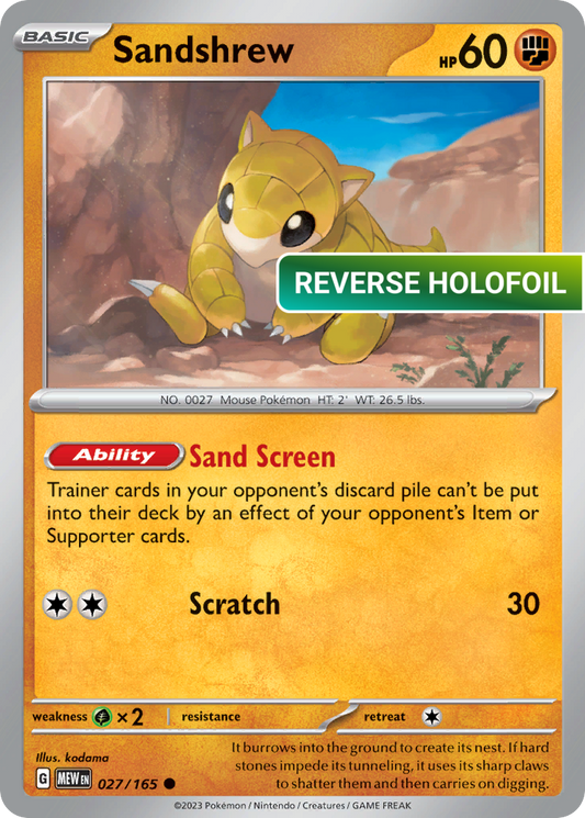 Sandshrew (MEW) #027 [EN/R] s/o
