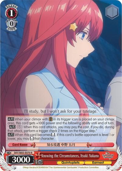 Knowing the Circumstances, Itsuki Nakano (5HY/W83) #5HY/W83-E070 [EN]