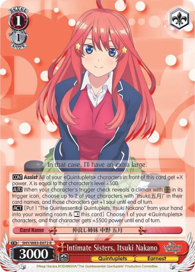 Intimate Sisters, Itsuki Nakano (5HY/W83) #5HY/W83-E072 [EN]