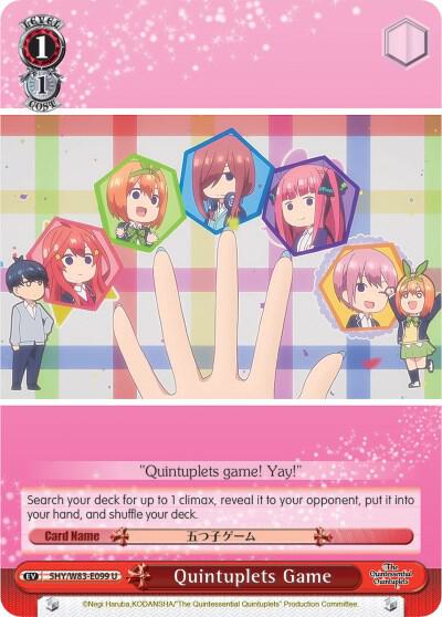 Quintuplets Game (5HY/W83) #5HY/W83-E099 [EN]