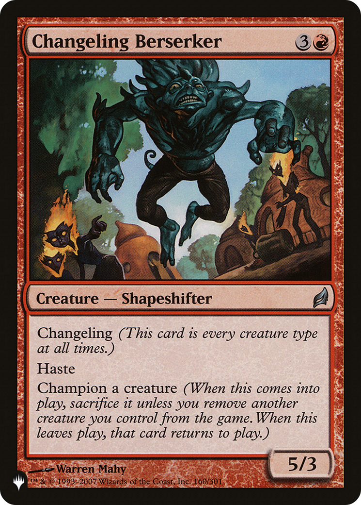Changeling Berserker (PLST) #LRW-160 [EN/N]