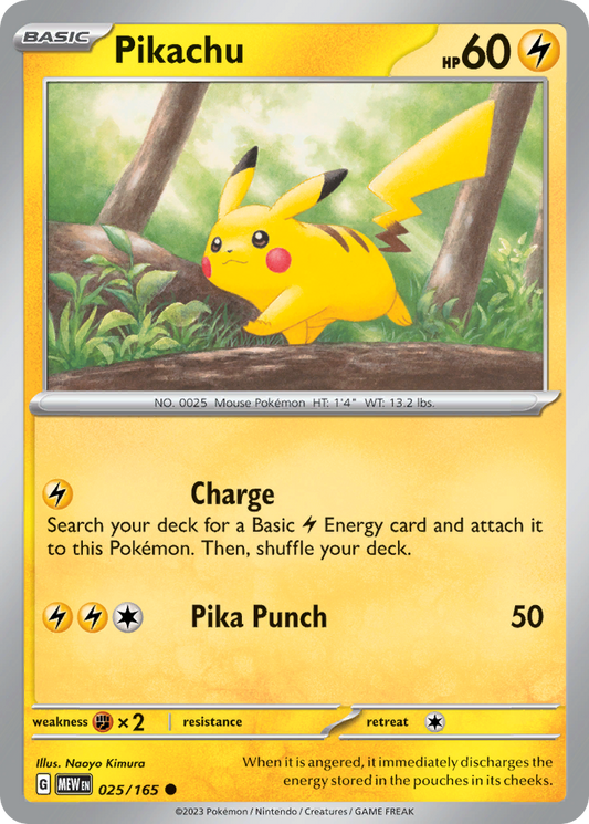 Pikachu - 025/165 (MEW) #025 [EN/N] s/o