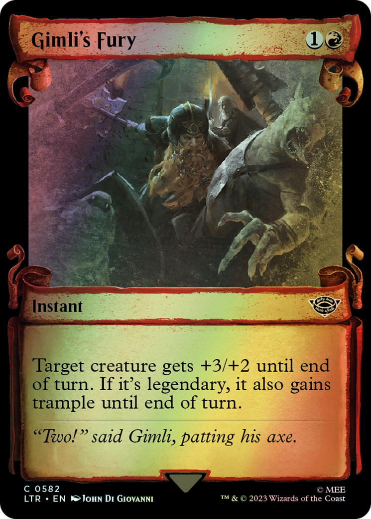 Gimli's Fury - Silver Foil (LTR) #582 [EN/F] s/o