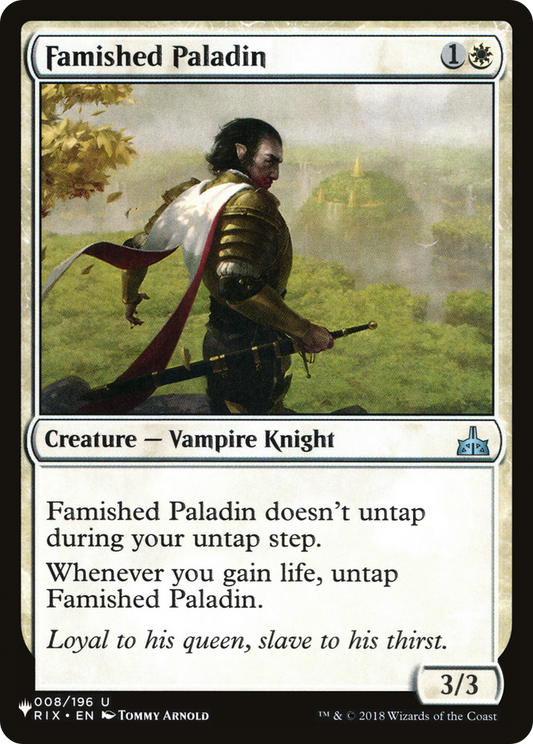 Famished Paladin (PLST) #RIX-8 [EN/N] s/o
