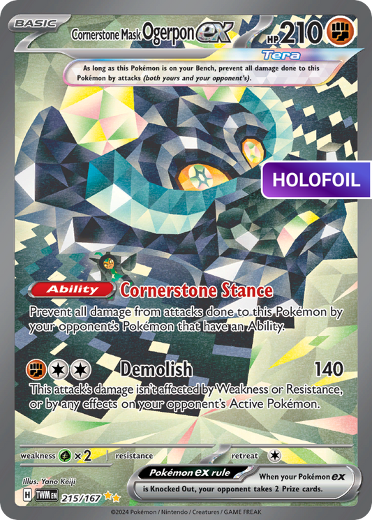 Cornerstone Mask Ogerpon ex - 215/167 (TWM) #215 [EN/H] s/o