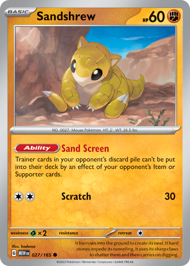 Sandshrew (MEW) #27 [EN/N]