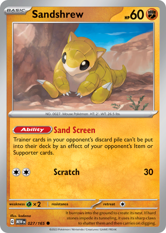 Sandshrew (MEW) #27 [EN/N]