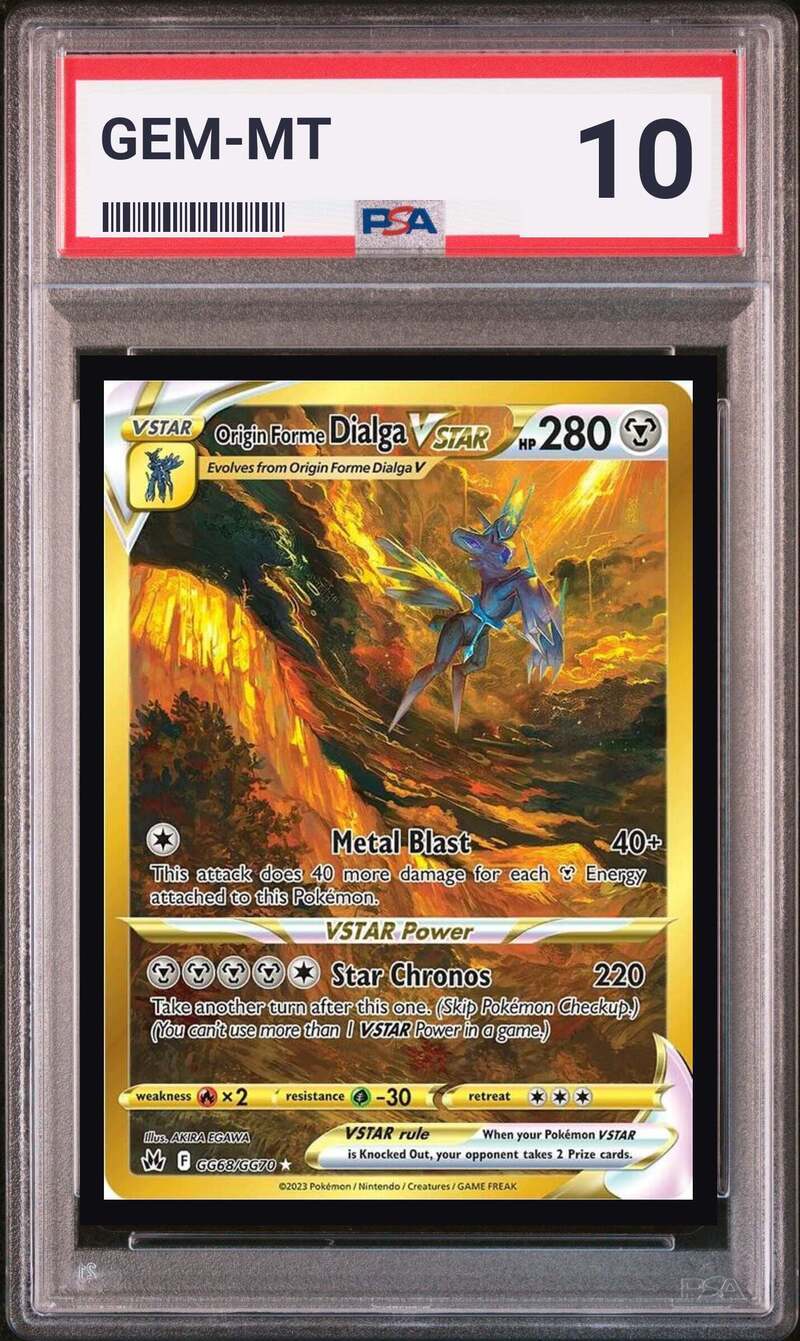 Origin Forme Dialga VSTAR (Secret) (CRZ:GG) #GG68 [EN/H] - PSA 10 #143438281 slab
