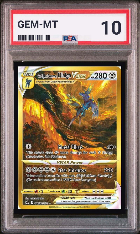 Origin Forme Dialga VSTAR (Secret) (CRZ:GG) #GG68 [EN/H] - PSA 10 #143438281 slab