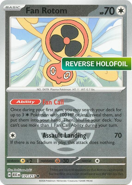 Fan Rotom - 171/217 (Dusk Ball) (ASC) #171_V2 [EN/R]