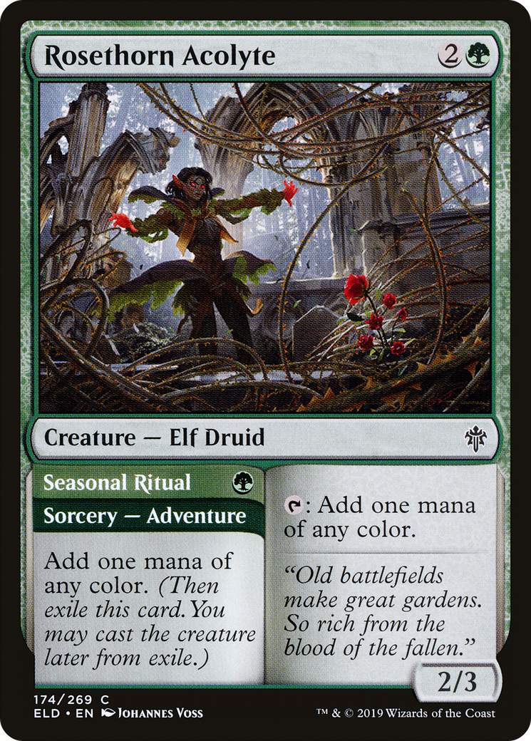 Rosethorn Acolyte // Seasonal Ritual (ELD) #174 [EN/N]