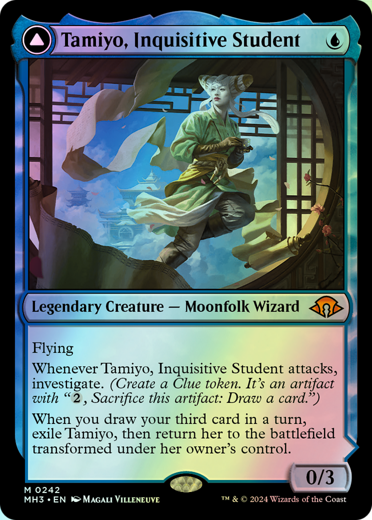Tamiyo, Inquisitive Student // Tamiyo, Seasoned Scholar (MH3) #242 [EN/F] s/o