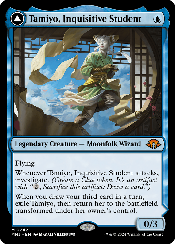 Tamiyo, Inquisitive Student // Tamiyo, Seasoned Scholar (MH3) #242 [EN/N] s/o