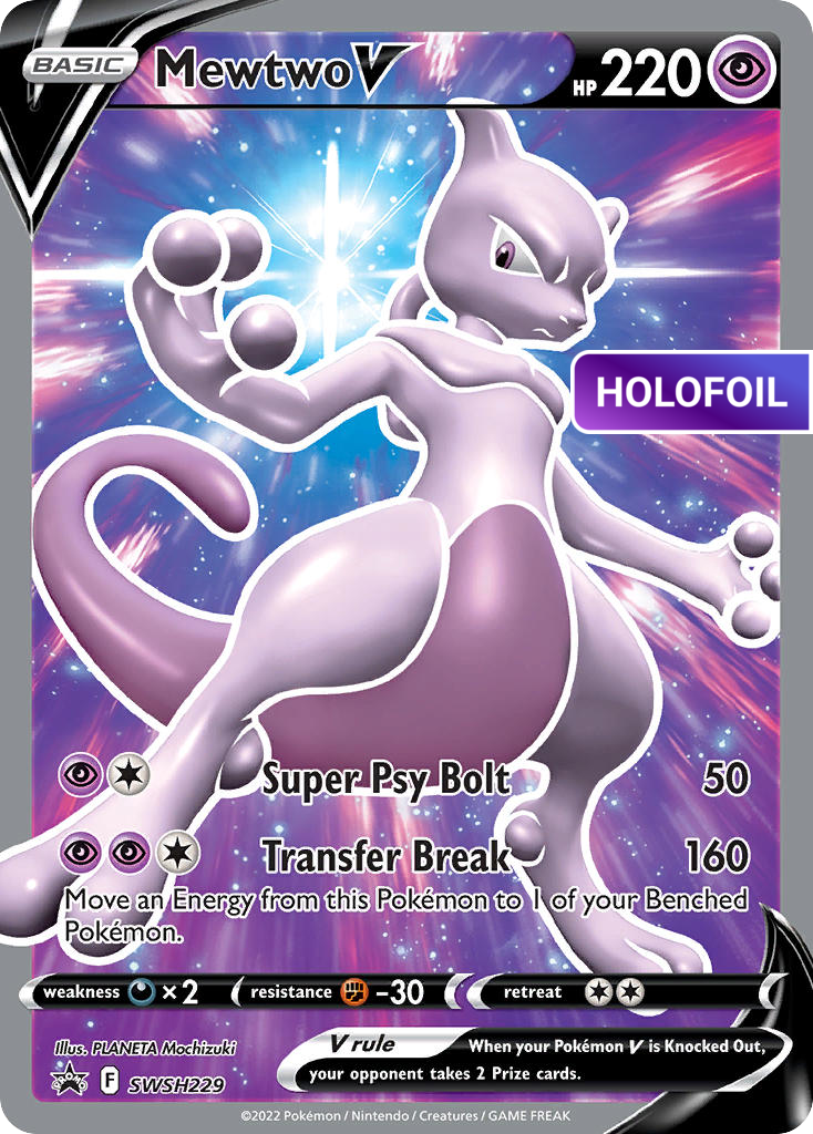 Mewtwo V (PR-SW) #SWSH229 [EN/H] s/o